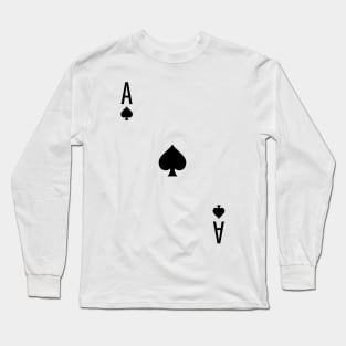 Ace of Spades - Playing Card Design Long Sleeve T-Shirt